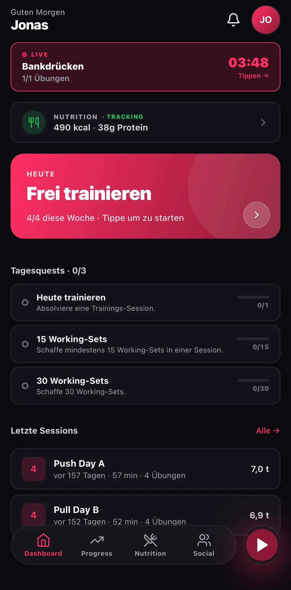 Flexer: Der Tag auf einen Blick auf dem Smartphone