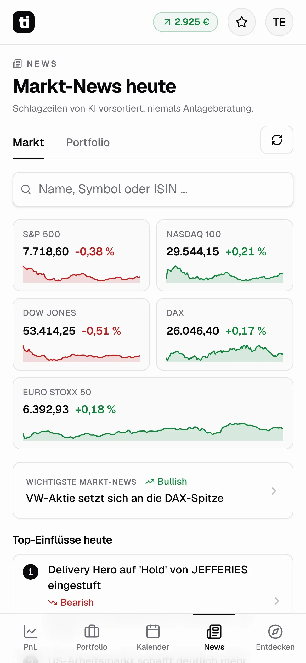 Trade Insight: Schlagzeilen, von KI vorsortiert auf dem Smartphone